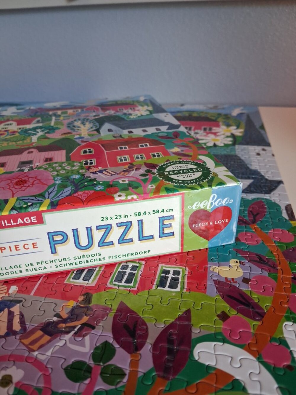 EEboo Swedish Fishing Village 1000 piece puzzle complete colorful and fun - Picture 2 of 8